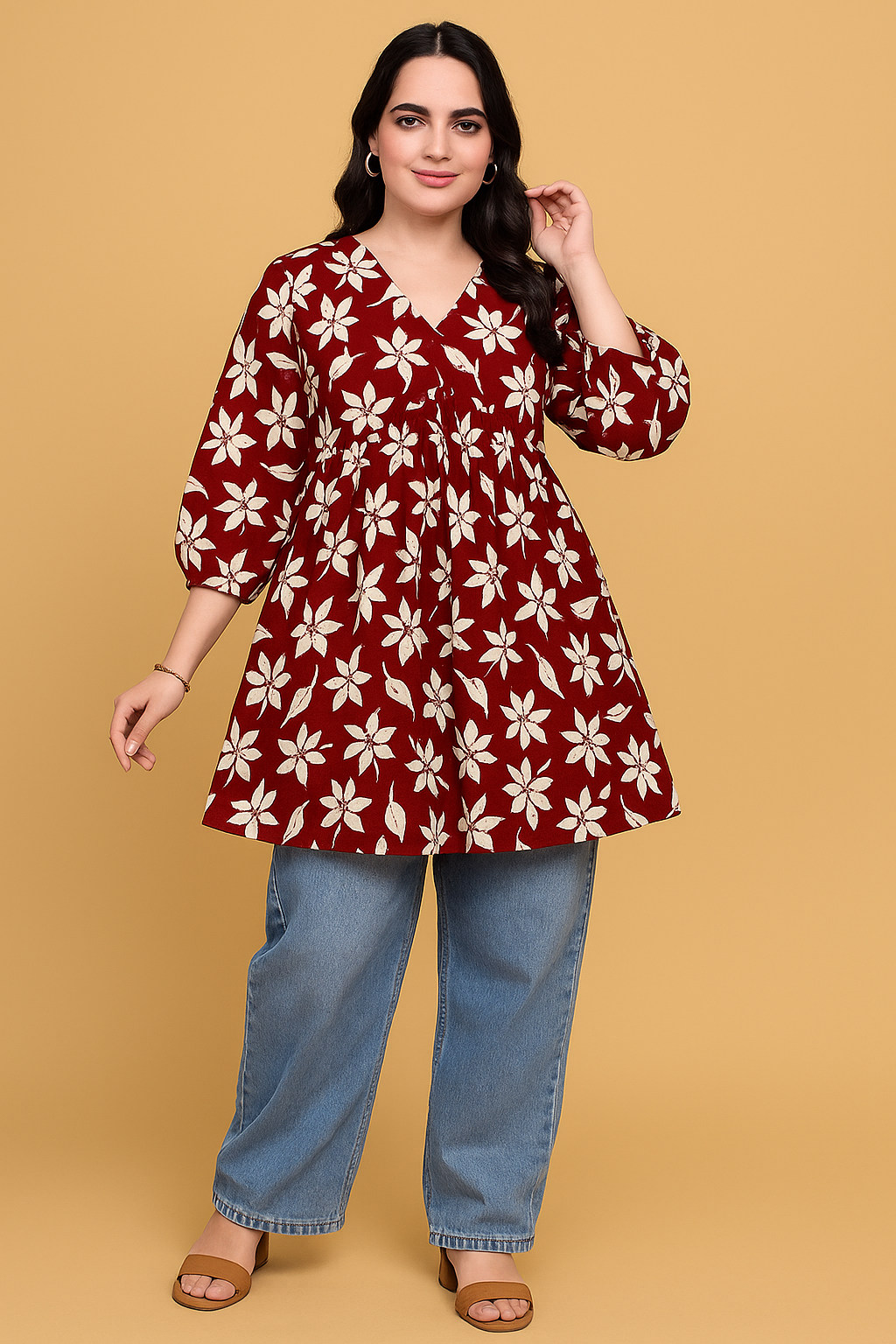 Girl's Women Short Kurti printed
